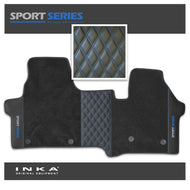 New VW Transporter T7 Sport Series Bentley Leatherette Front Tailored Carpet Floor Mat Black MY25 Onwards