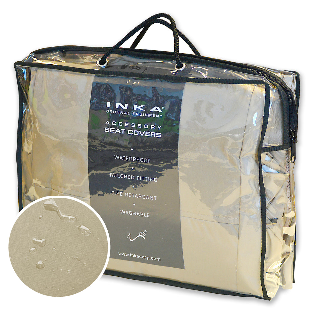 Land Rover Discovery 4 L319 Rear Inka Fully Tailored Waterproof Seat Covers Almond Three Single Rear seats MY2009-16