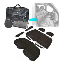 Load image into Gallery viewer, Mercedes Benz Vito V-Class W639 1st Row Double Seat Waterproof Seat Cover Black - With Centre Armrest &amp; Comfort Headrest

