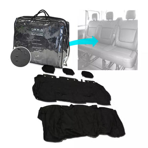 Vauxhall Vivaro X82 3rd Row Triple Tailored Waterproof Seat Cover Black MY14-18