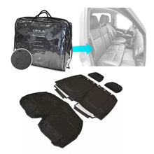 Load image into Gallery viewer, Mercedes Benz Vito V-Class W639 1st Row Double Seat Waterproof Seat Cover Black - Without Centre Armrest &amp; Standard Headrest
