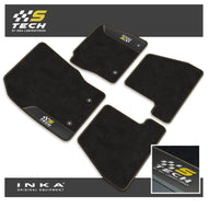 Ford Focus MK3 Car Mats (Front & Rear Set) S Tech with Premium Carpet & OEM Leatherette, Fits MY15 to MY18